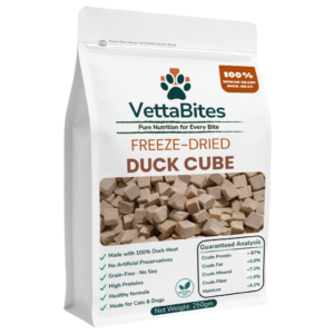 VettaBites Freeze-Dried Duck Cube packaging