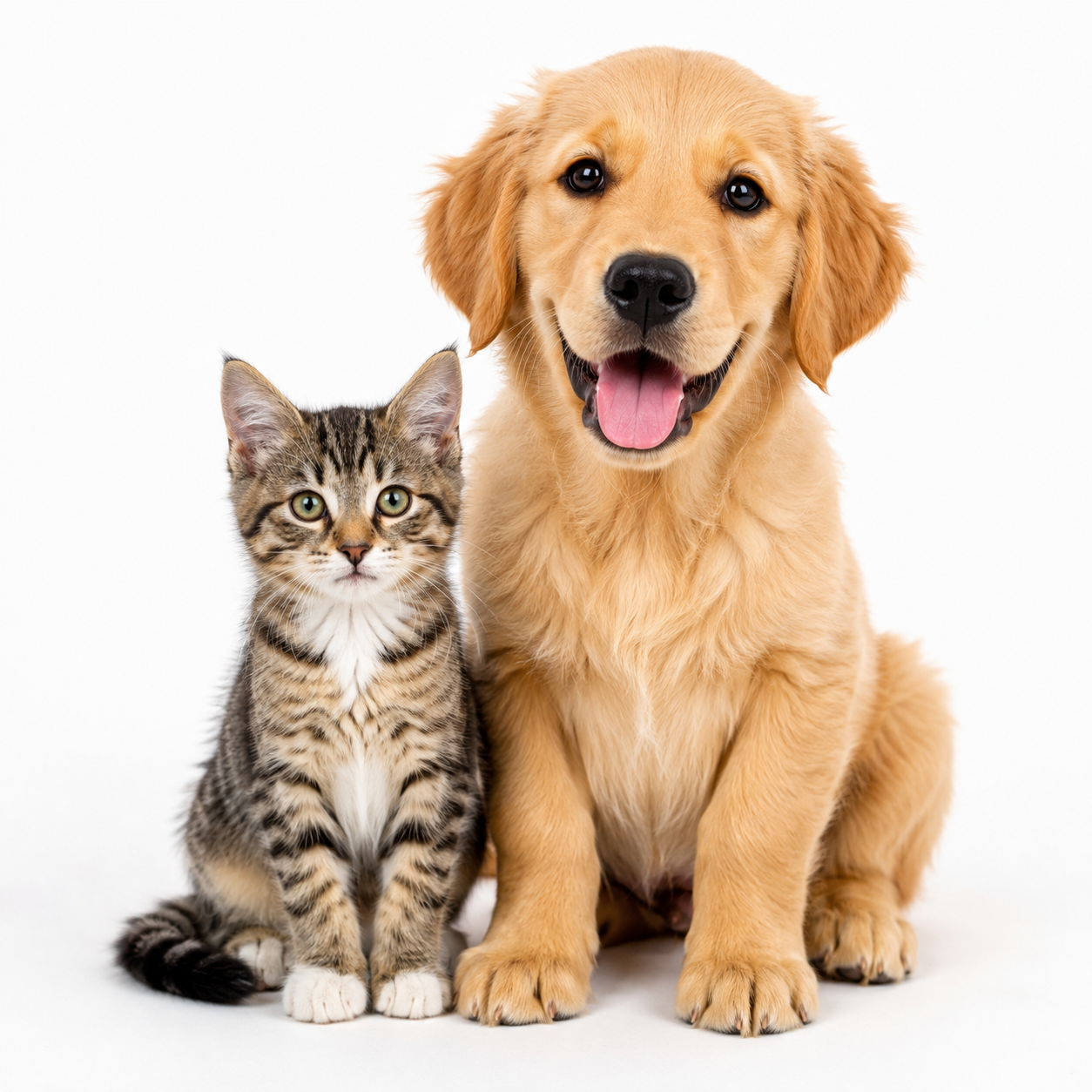 A cat and dog who love VettaBites