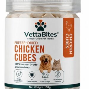 VettaBites freeze-dried chicken cubes 100g jar